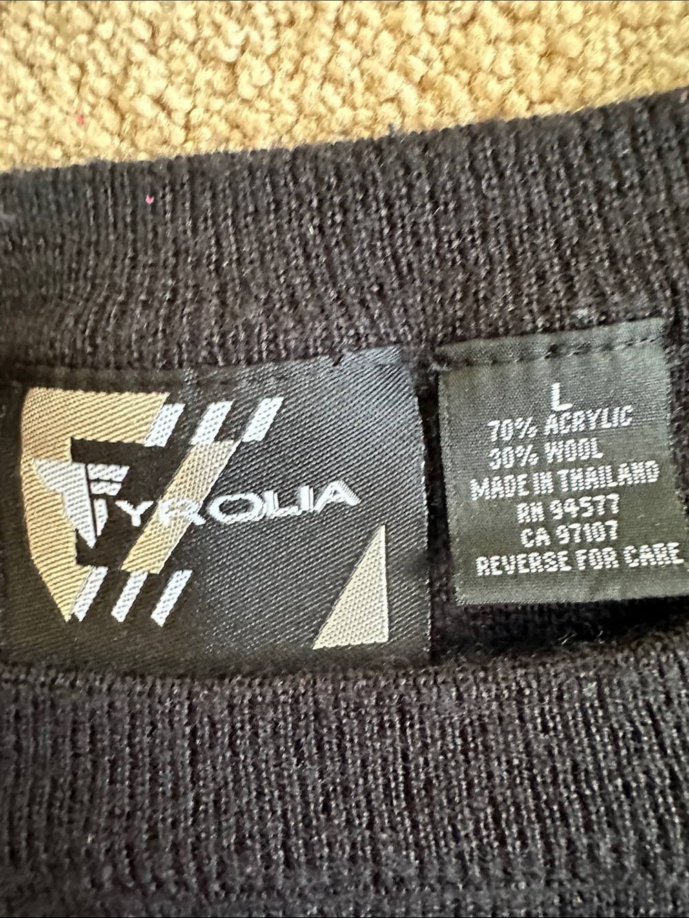 Tyrolia vintage wool blend crew neck sweater - Picture 4 of 6